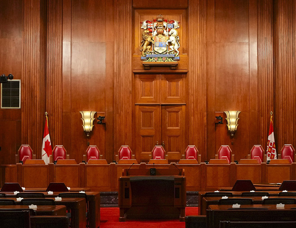 Supreme Court Chamber empty