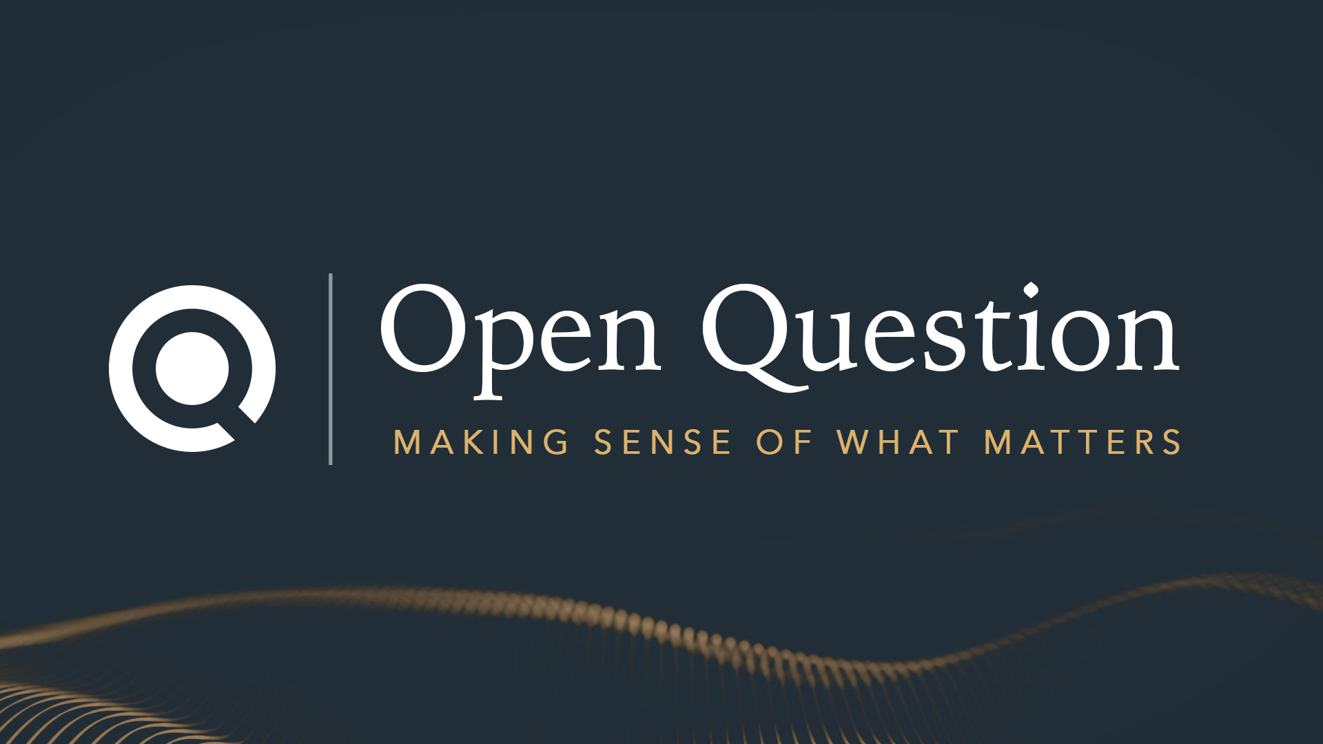 Open Question - Making Sense of What Matters